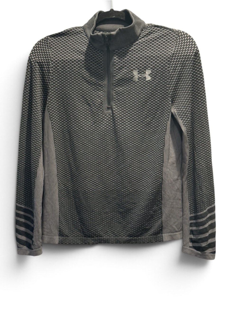 Under Armour Youth Black & Gray Heatgear 1/4 Zip Pullover Size Large